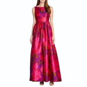 Adrianna Papell Floral Watercolor Gown SZ 6 NWT